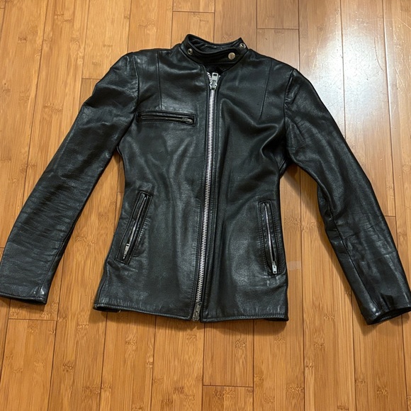 Brimaco Vintage 1970’s  Black Leather Jacket  XS - Picture 1 of 15